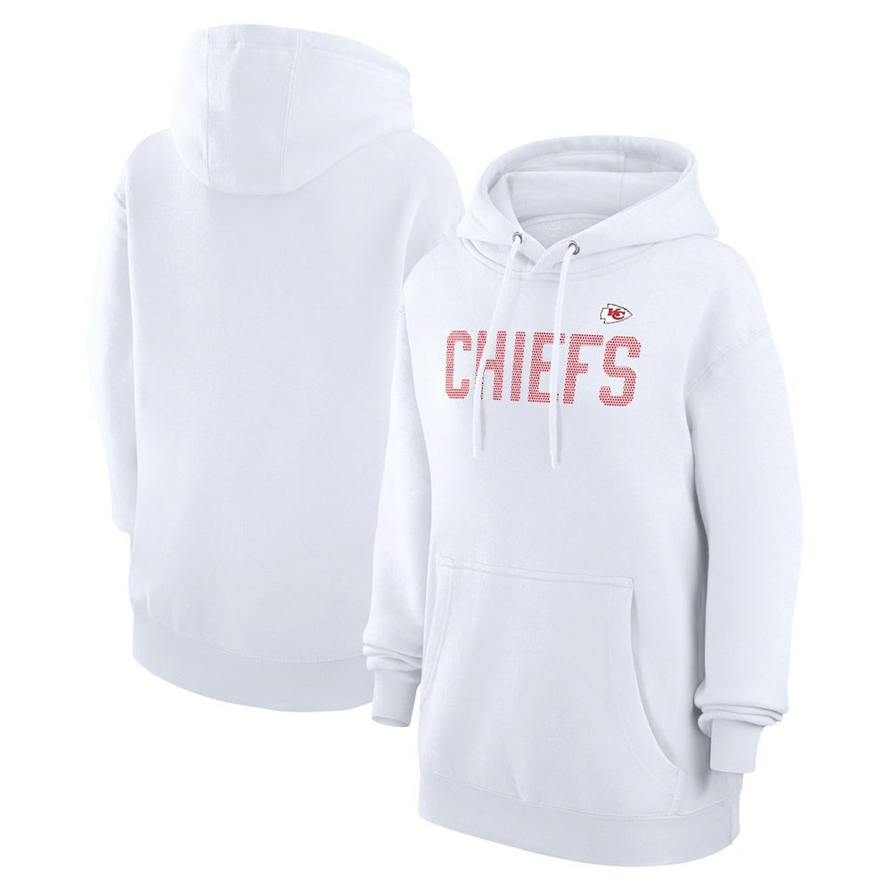 Kansas City Chiefs G-III 4Her by Carl Banks Women's Dot Print Pullover Hoodie White - NFL