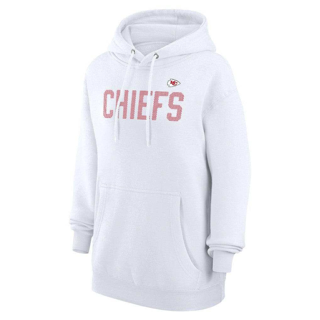 Kansas City Chiefs G-III 4Her by Carl Banks Women's Dot Print Pullover Hoodie White - NFL