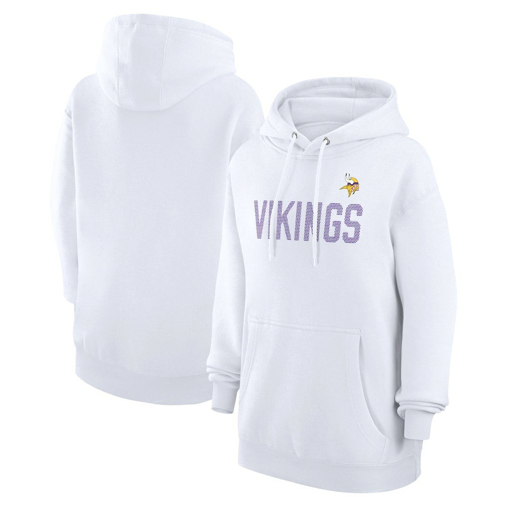 Minnesota Vikings G-III 4Her by Carl Banks Women's Dot Print Pullover Hoodie White - NFL