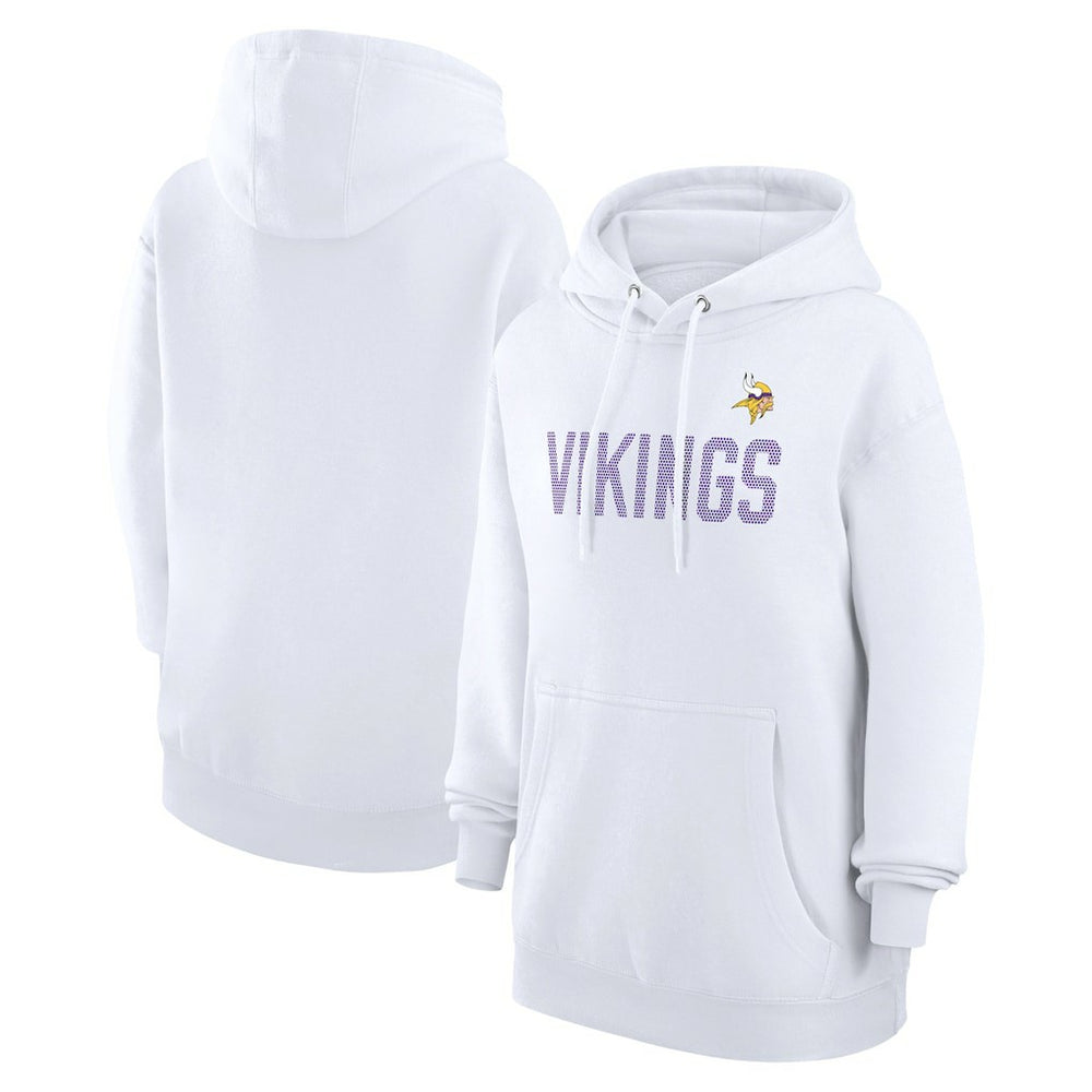 Minnesota Vikings G-III 4Her by Carl Banks Women's Dot Print Pullover Hoodie White - NFL