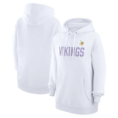 Minnesota Vikings G-III 4Her by Carl Banks Women's Dot Print Pullover Hoodie White - NFL