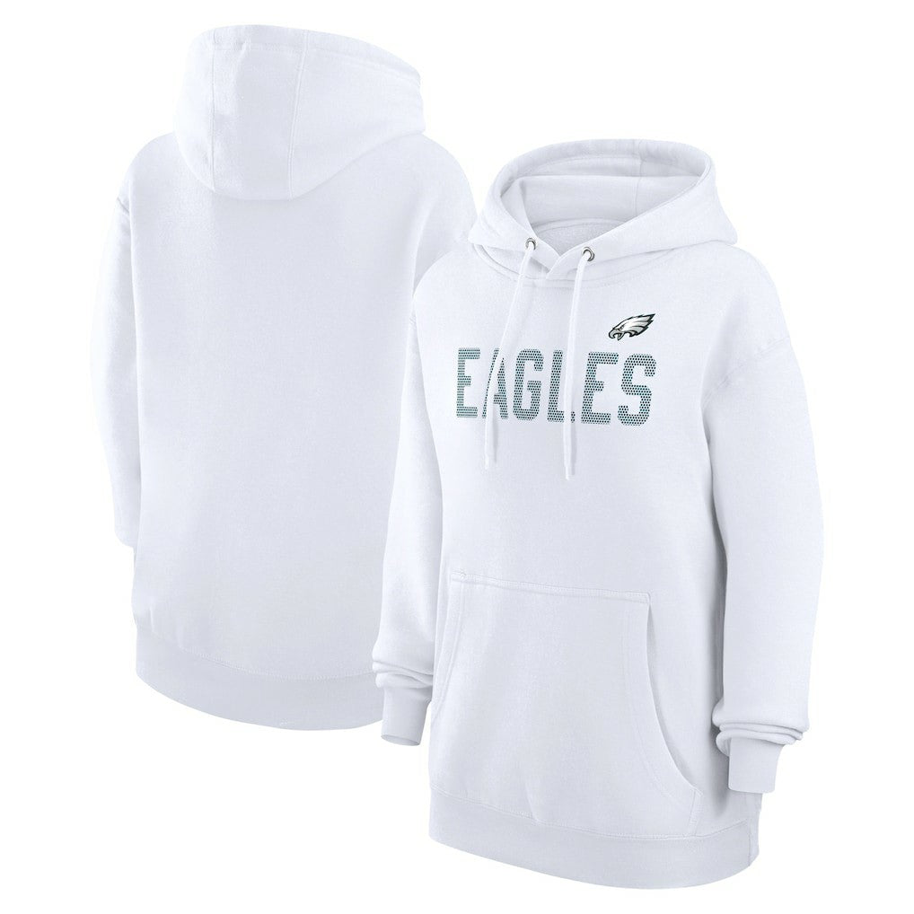 Philadelphia Eagles G-III 4Her by Carl Banks Women's Dot Print Pullover Hoodie White - NFL
