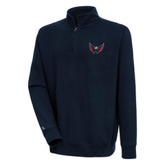 Washington Capitals Antigua Victory Quarter-Zip Pullover Top Navy