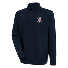 Winnipeg Jets - Antigua Victory Quarter-Zip Pullover Top Navy