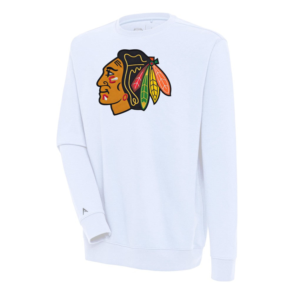 Chicago Blackhawks Antigua Victory Pullover Sweatshirt White