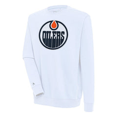 Edmonton Oilers - Antigua Victory Pullover Sweatshirt White
