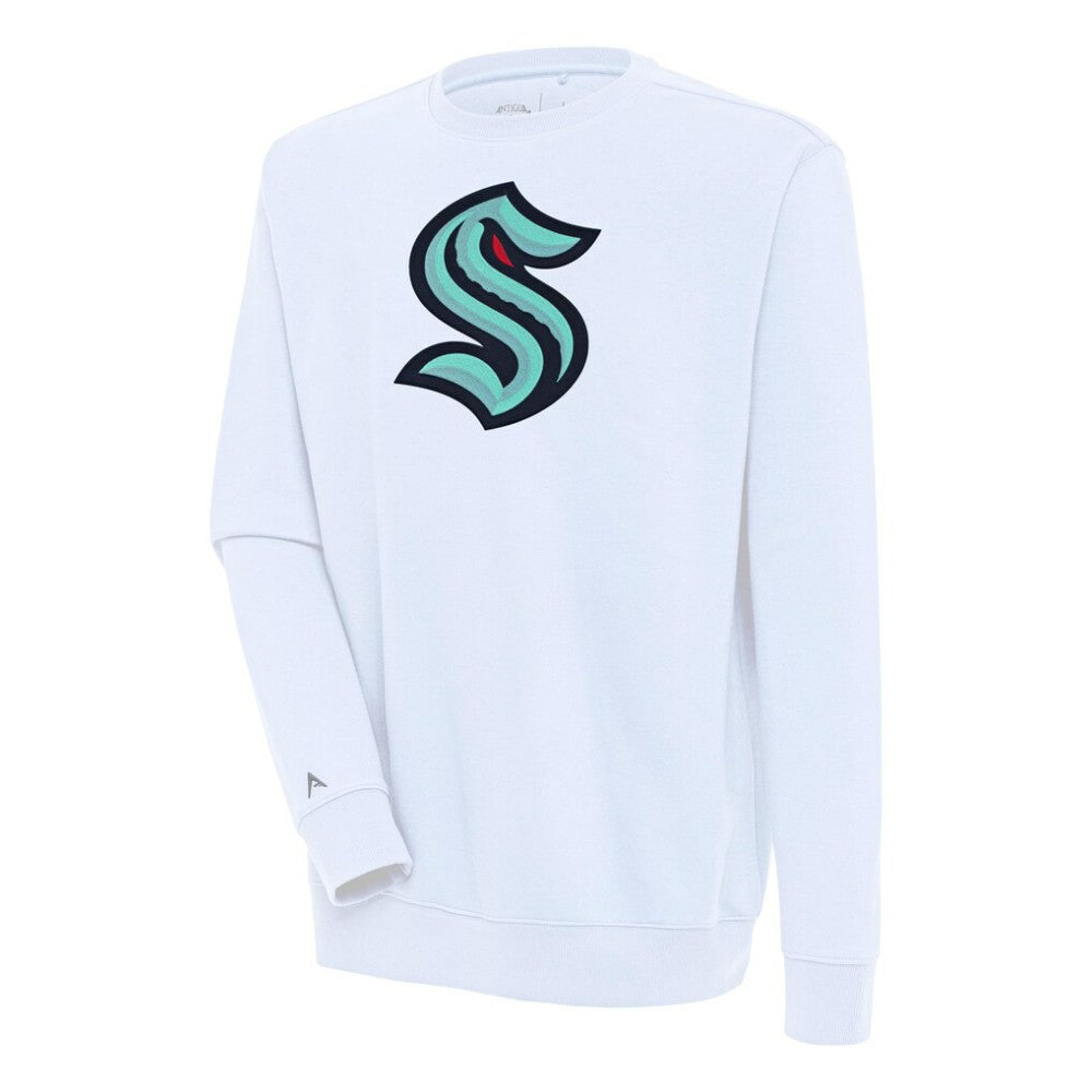 Seattle Kraken Antigua Victory Pullover Sweatshirt White