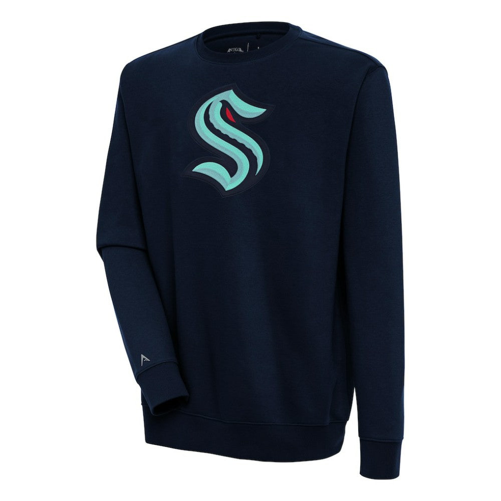 Seattle Kraken Antigua Victory Pullover Sweatshirt Deep Sea Blue