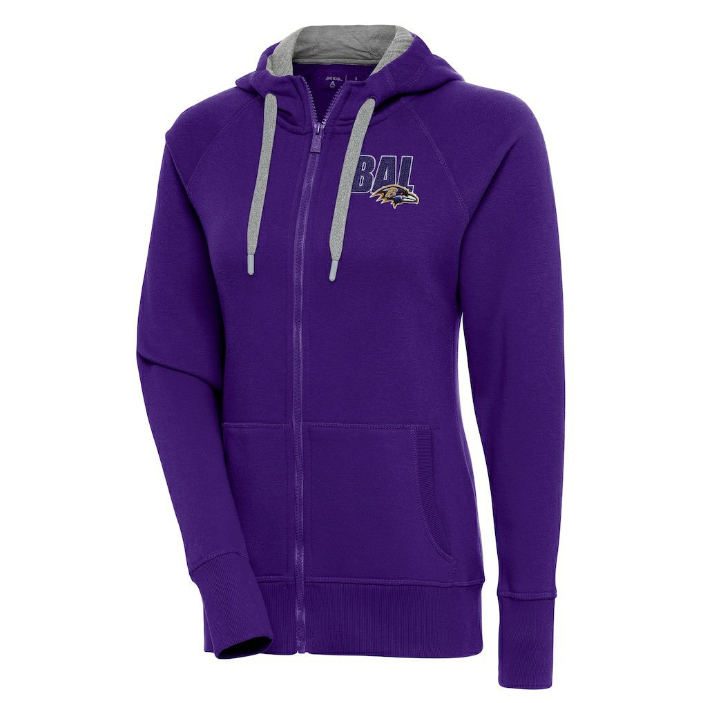 Baltimore Ravens Antigua Women's Victory Full-Zip Hoodie Purple - NFL