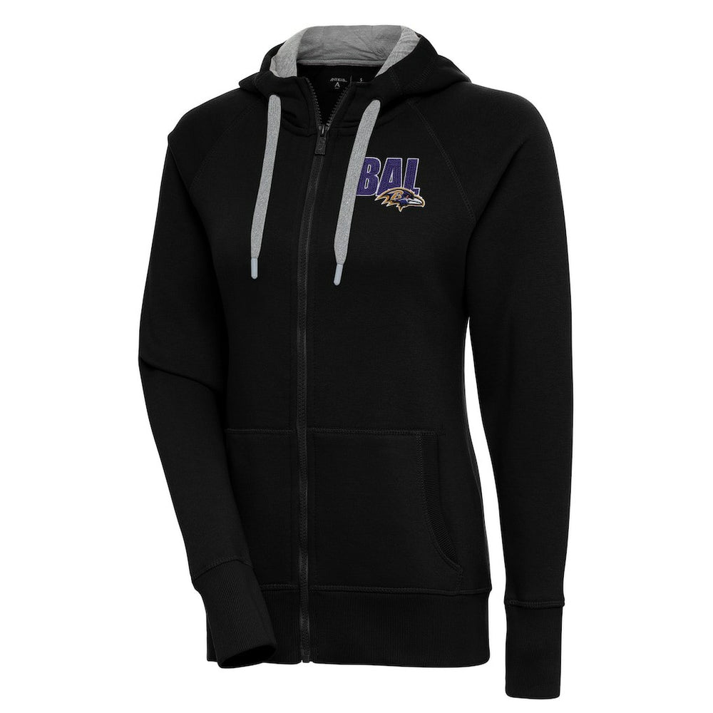 Baltimore Ravens Antigua Women's Victory Full-Zip Hoodie Black - NFL