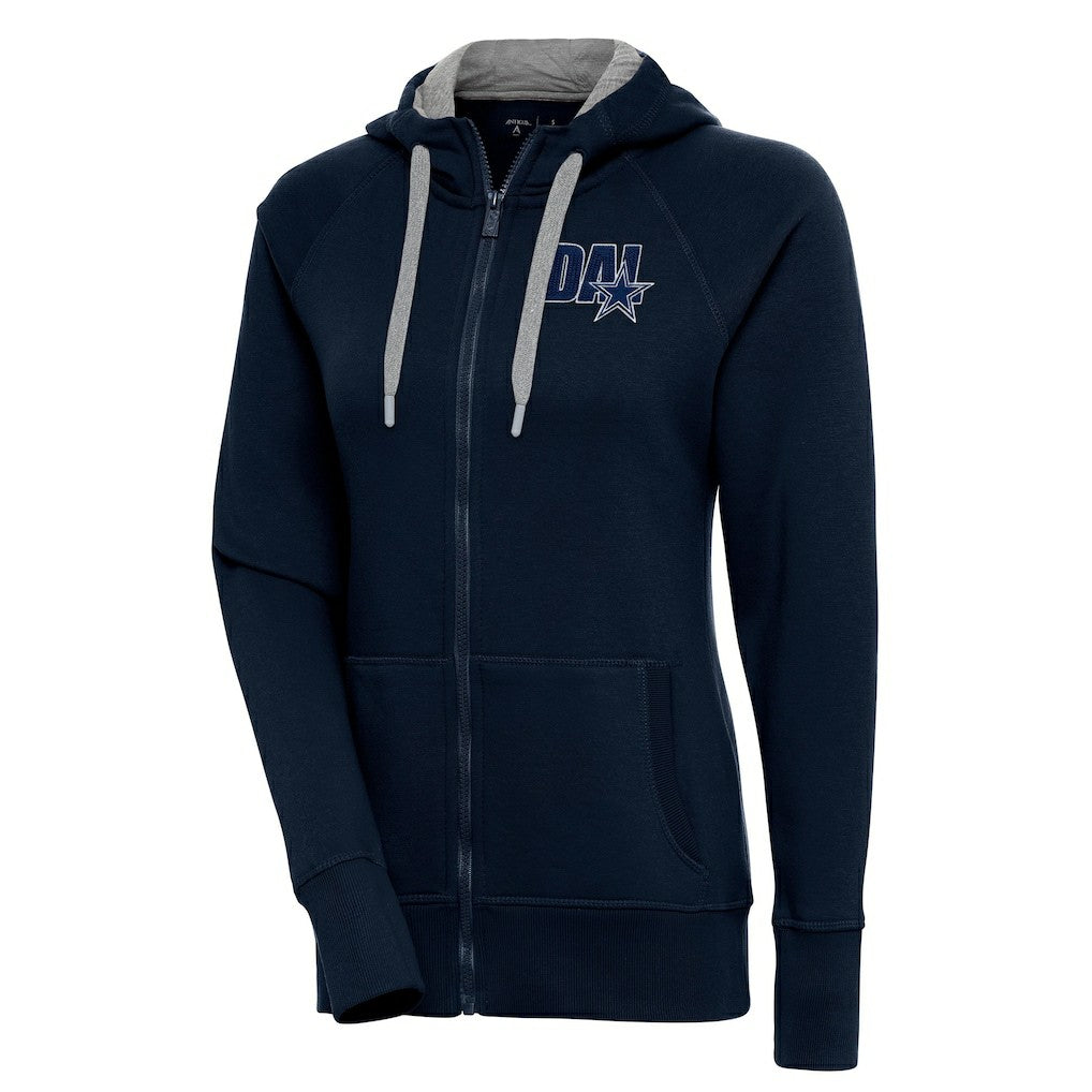 Dallas Cowboys Antigua Women's Victory Full-Zip Hoodie Navy - NFL