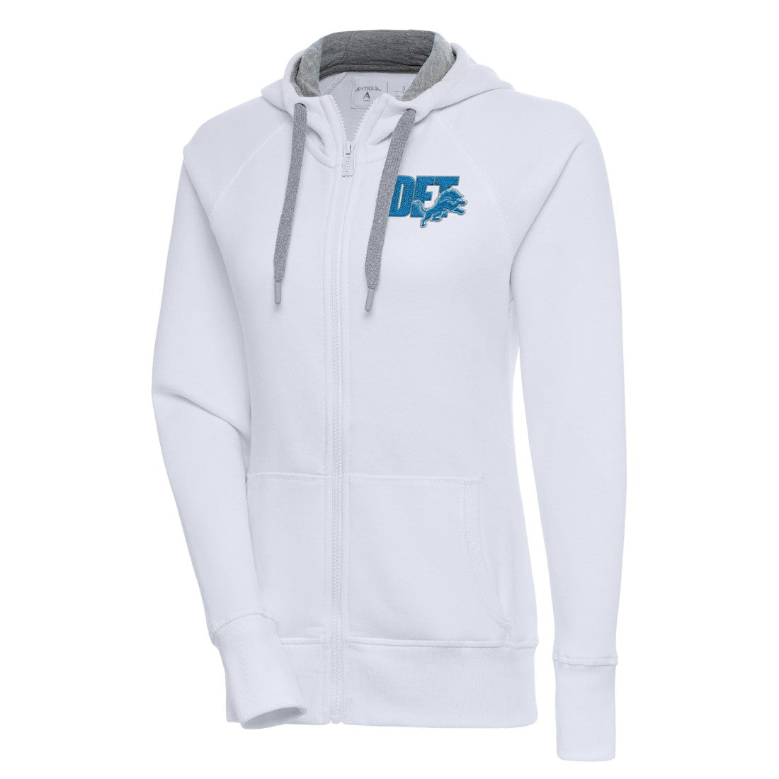 Detroit Lions Antigua Women's Victory Full-Zip Hoodie White - NFL