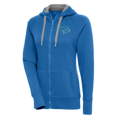 Detroit Lions Antigua Women's Victory Full-Zip Hoodie Blue - NFL