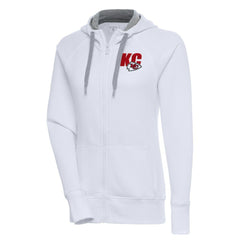 Kansas City Chiefs Antigua Women's Victory Full-Zip Hoodie White - NFL