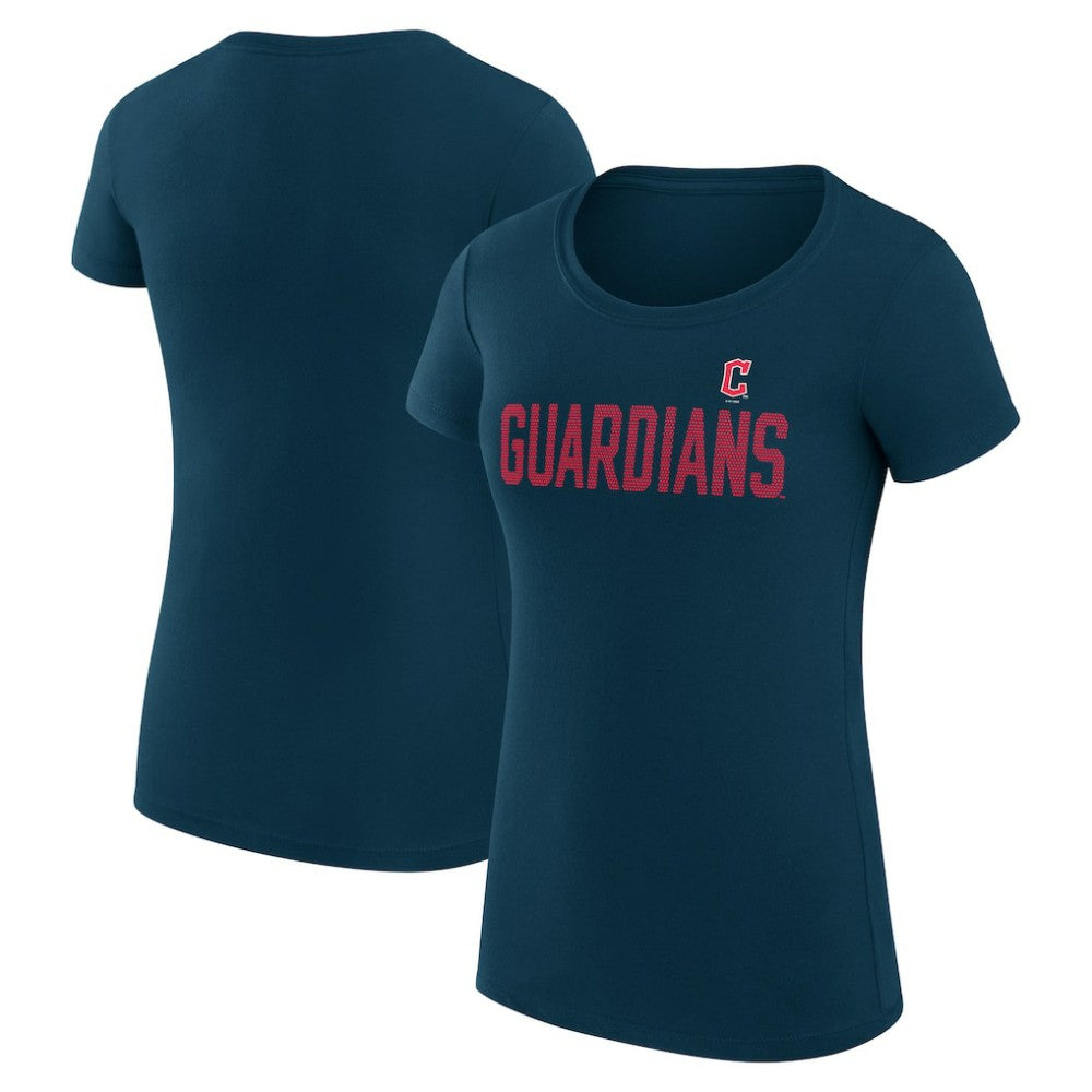 Cleveland Guardians G-III 4Her by Carl Banks Women's Super-Slim Fit Lightweight Dot Print T-Shirt Clearance