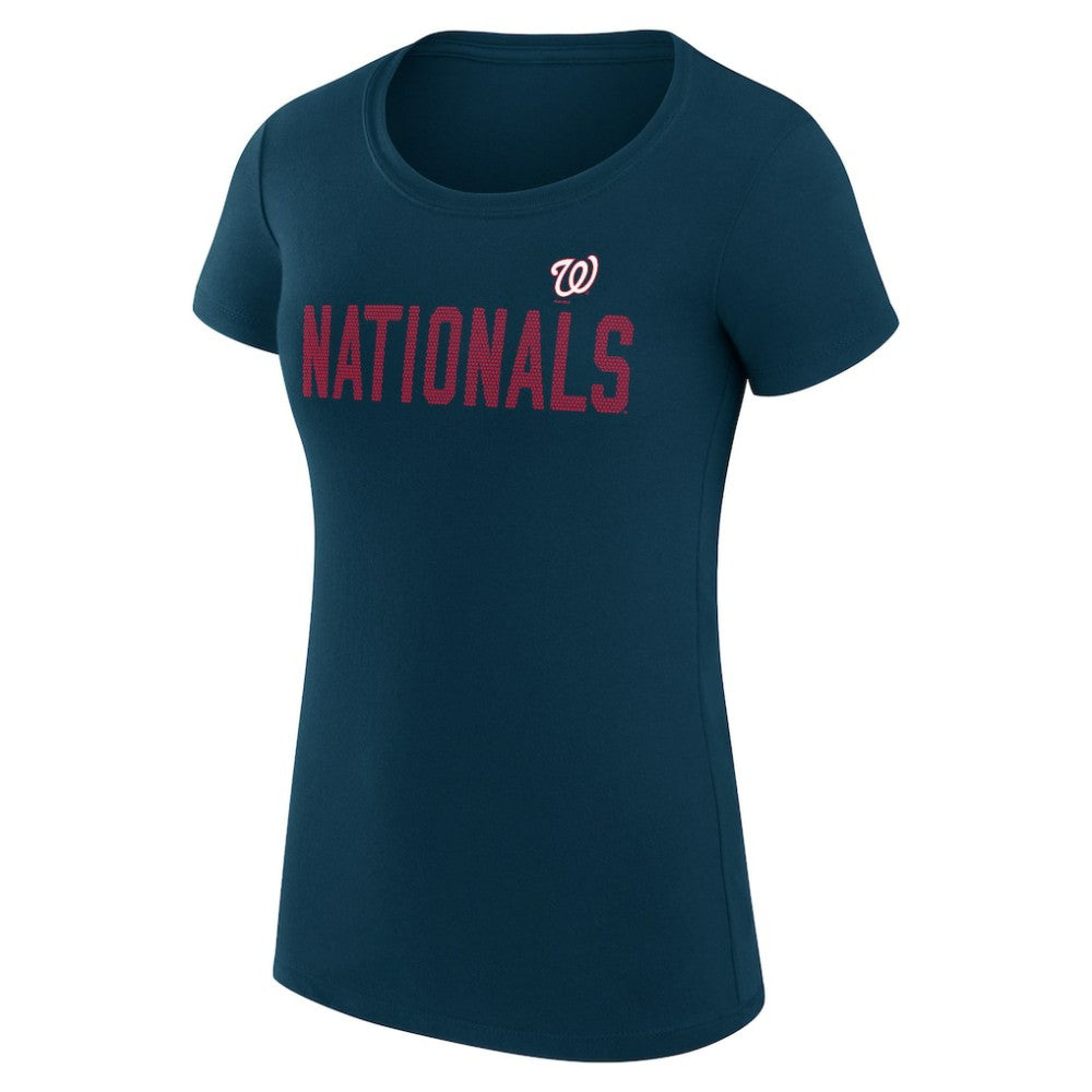 Washington Nationals G-III 4Her by Carl Banks Women's Super-Slim Fit Lightweight Dot Print T-Shirt for sale