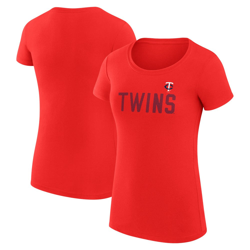 Minnesota Twins G-III 4Her by Carl Banks Women's Super-Slim Fit Lightweight Dot Print T-Shirt Sale