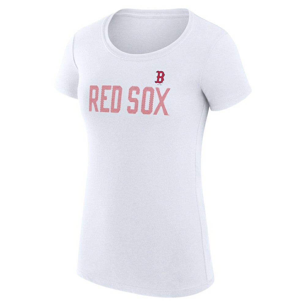 Boston Red Sox G-III 4Her by Carl Banks Women's Super-Slim Fit Lightweight Dot Print T-Shirt On Sale