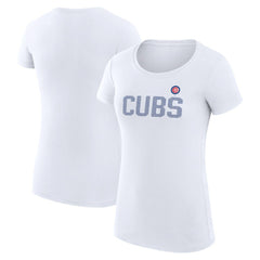 Chicago Cubs G-III 4Her by Carl Banks Women's Super-Slim Fit Lightweight Dot Print T-Shirt On Sale