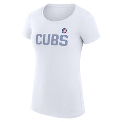 Chicago Cubs G-III 4Her by Carl Banks Women's Super-Slim Fit Lightweight Dot Print T-Shirt On Sale