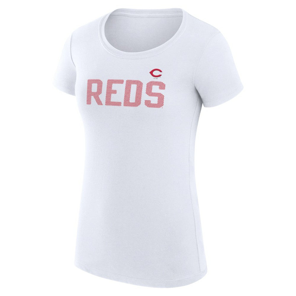 Cincinnati Reds G-III 4Her by Carl Banks Women's Super-Slim Fit Lightweight Dot Print T-Shirt Sale