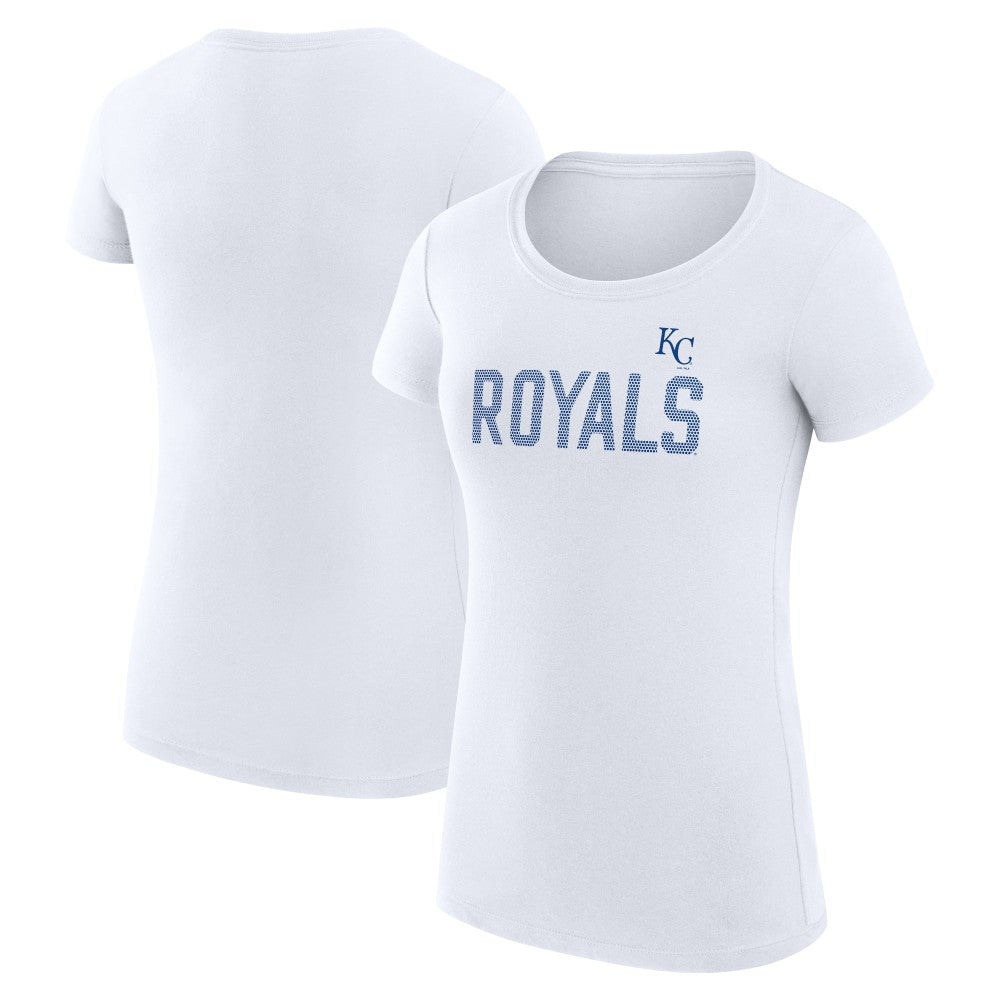 Kansas City Royals G-III 4Her by Carl Banks Women's Super-Slim Fit Lightweight Dot Print T-Shirt Lifestyle