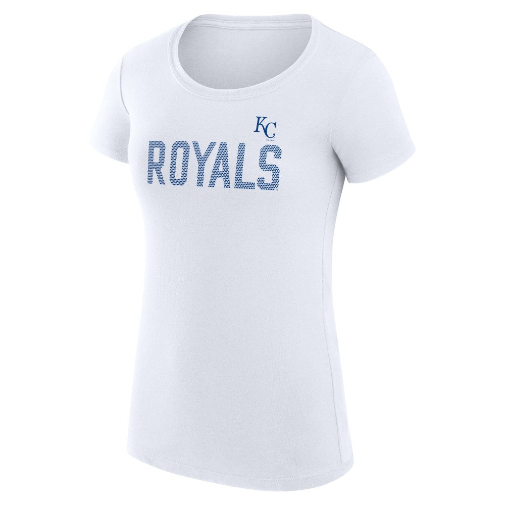 Kansas City Royals G-III 4Her by Carl Banks Women's Super-Slim Fit Lightweight Dot Print T-Shirt Lifestyle