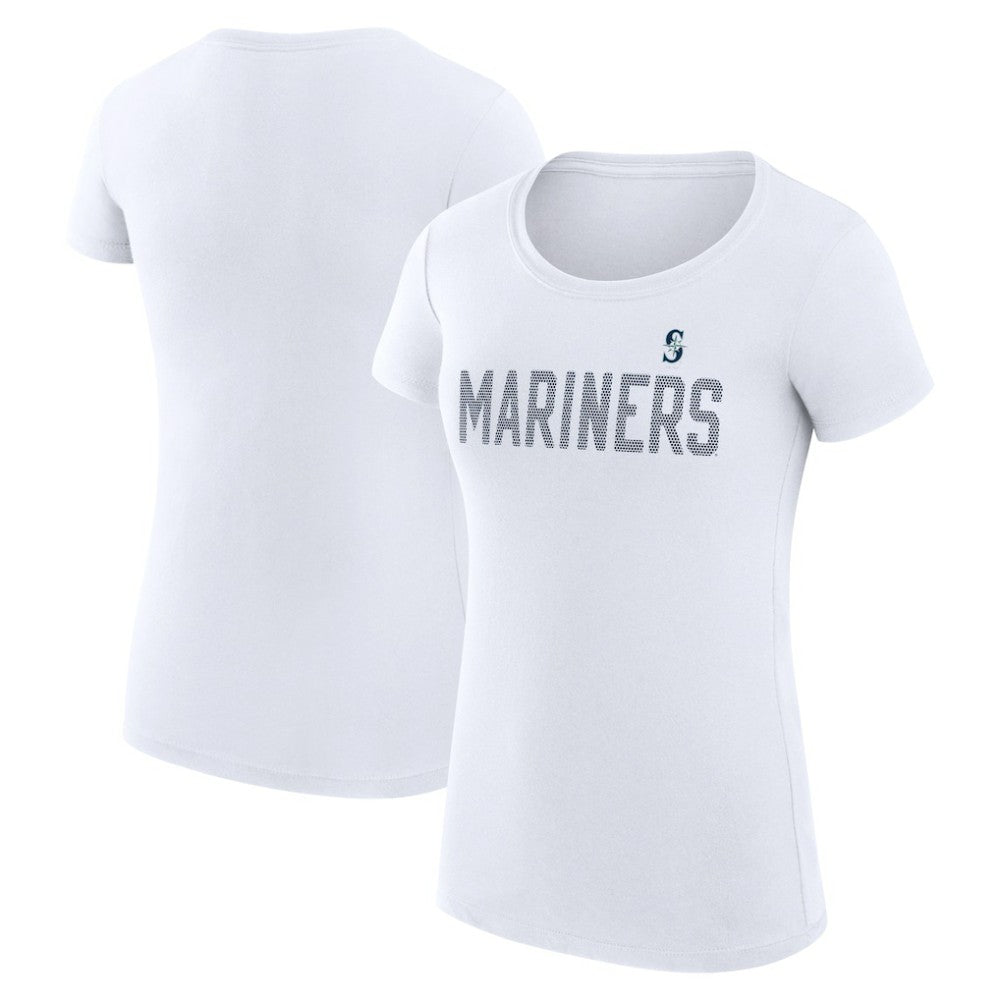 Seattle Mariners G-III 4Her by Carl Banks Women's Super-Slim Fit Lightweight Dot Print T-Shirt for sale