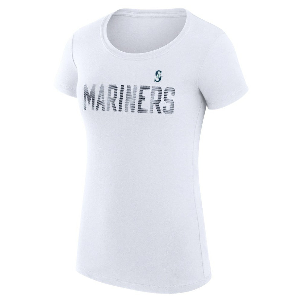 Seattle Mariners G-III 4Her by Carl Banks Women's Super-Slim Fit Lightweight Dot Print T-Shirt for sale