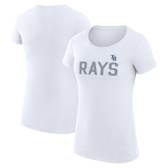 Tampa Bay Rays G-III 4Her by Carl Banks Women's Super-Slim Fit Lightweight Dot Print T-Shirt Clearance