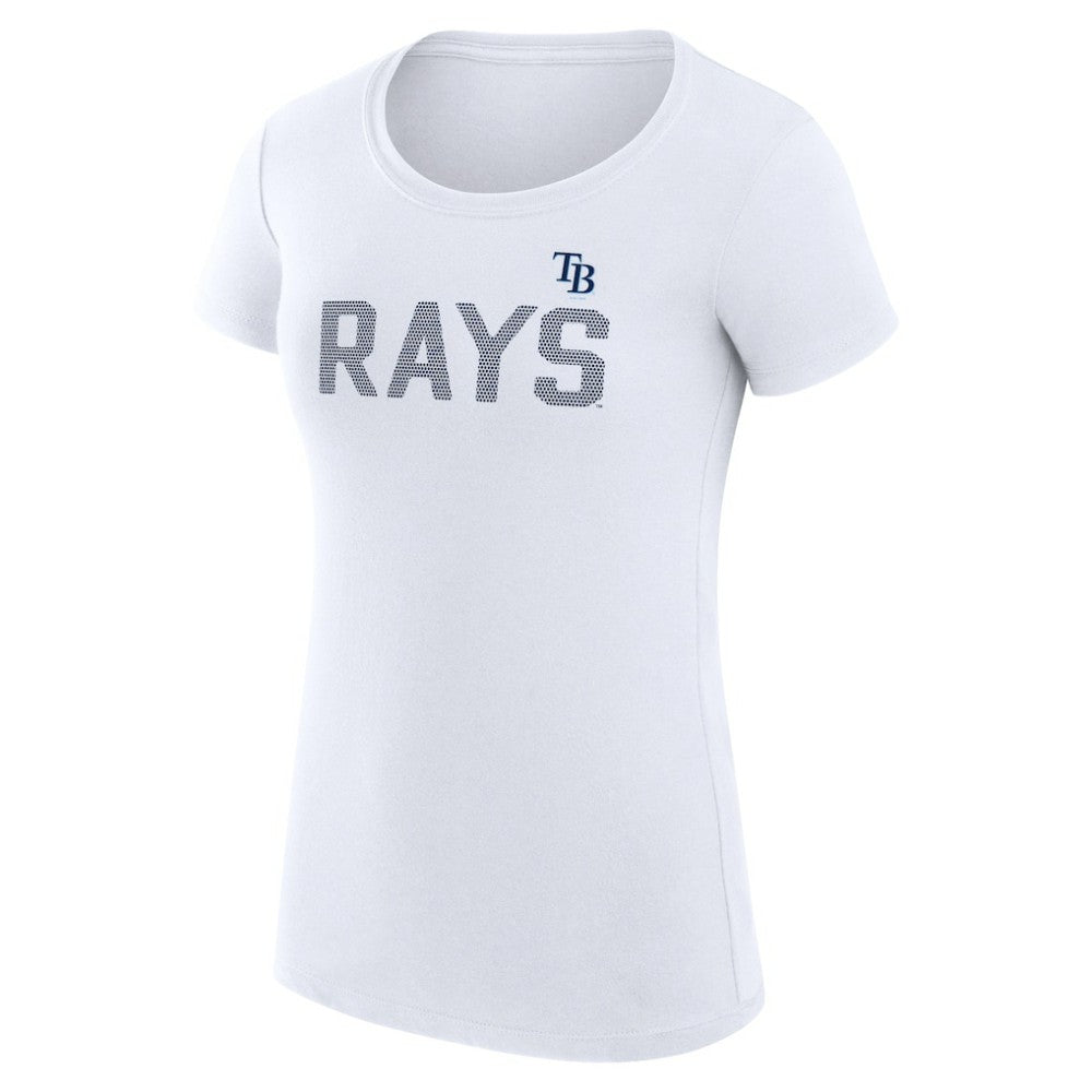 Tampa Bay Rays G-III 4Her by Carl Banks Women's Super-Slim Fit Lightweight Dot Print T-Shirt Clearance