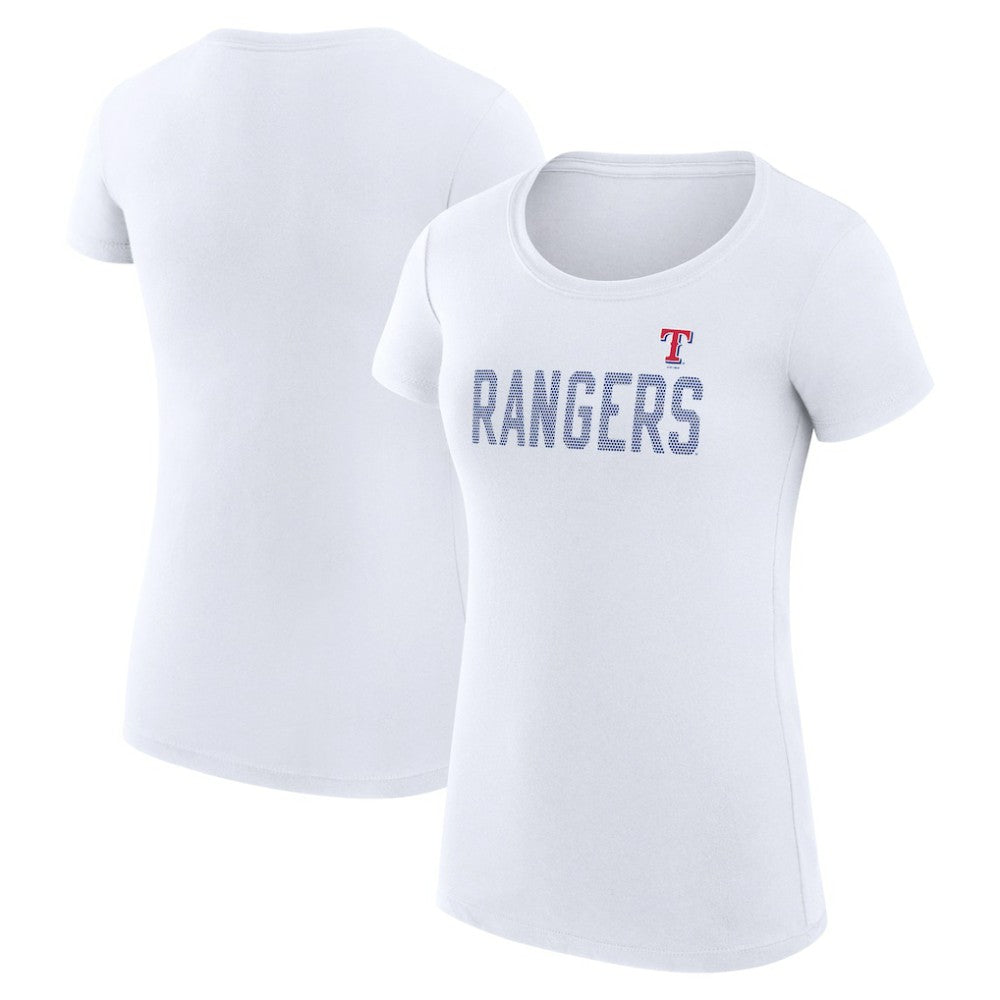 Texas Rangers G-III 4Her by Carl Banks Women's Super-Slim Fit Lightweight Dot Print T-Shirt Online