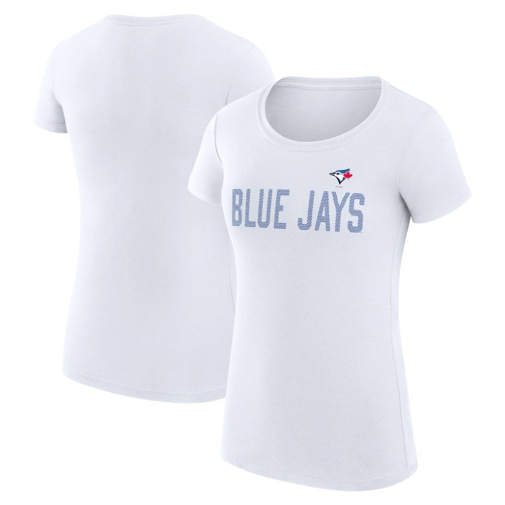 Toronto Blue Jays G-III 4Her by Carl Banks Women's Super-Slim Fit Lightweight Dot Print T-Shirt Lifestyle
