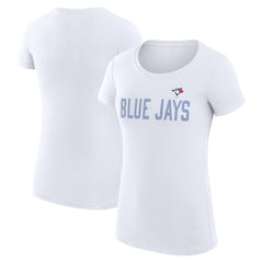 Toronto Blue Jays G-III 4Her by Carl Banks Women's Super-Slim Fit Lightweight Dot Print T-Shirt Lifestyle