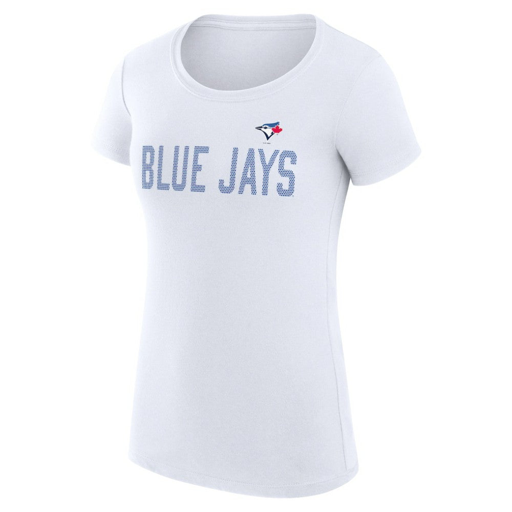 Toronto Blue Jays G-III 4Her by Carl Banks Women's Super-Slim Fit Lightweight Dot Print T-Shirt Lifestyle