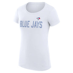 Toronto Blue Jays G-III 4Her by Carl Banks Women's Super-Slim Fit Lightweight Dot Print T-Shirt Lifestyle