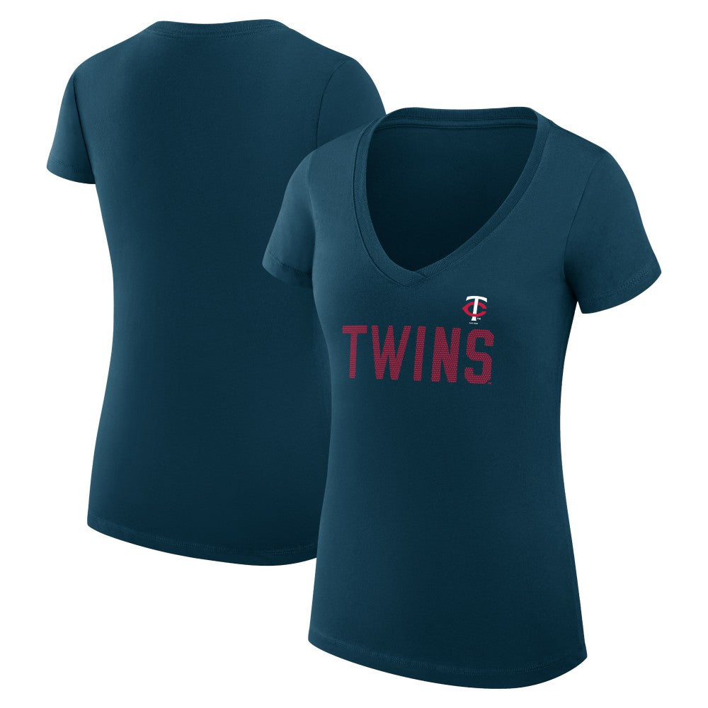Minnesota Twins G-III 4Her by Carl Banks Women's Super-Slim Fit Lightweight Dot Print V-Neck T-Shirt Near Me
