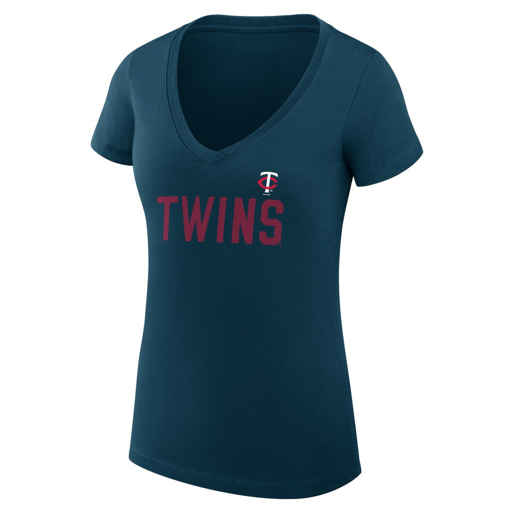 Minnesota Twins G-III 4Her by Carl Banks Women's Super-Slim Fit Lightweight Dot Print V-Neck T-Shirt Near Me