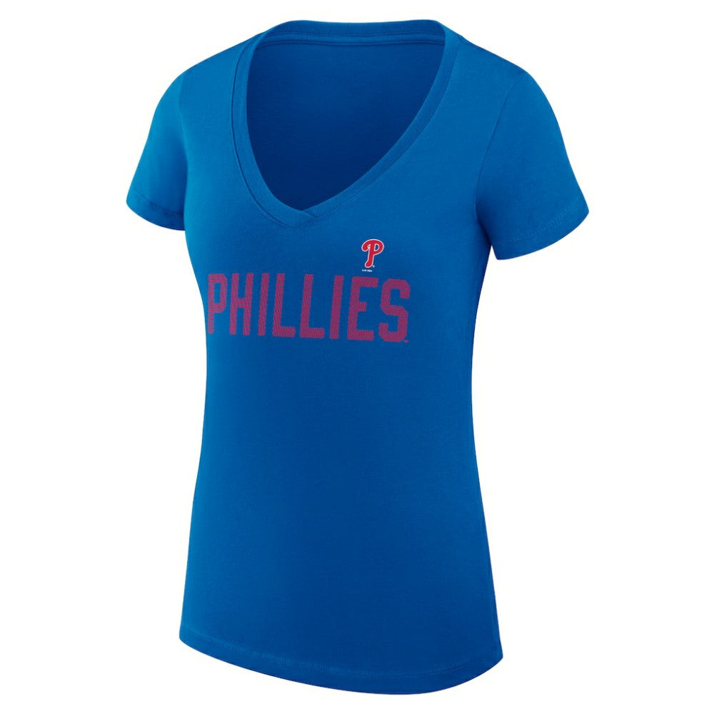 Philadelphia Phillies G-III 4Her by Carl Banks Women's Super-Slim Fit Lightweight Dot Print V-Neck T-Shirt Online