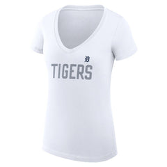 Detroit Tigers G-III 4Her by Carl Banks Women's Super-Slim Fit Lightweight Dot Print V-Neck T-Shirt Near Me