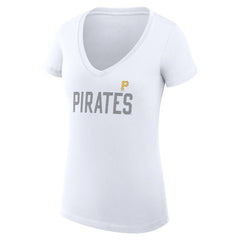 Pittsburgh Pirates G-III 4Her by Carl Banks Women's Super-Slim Fit Lightweight Dot Print V-Neck T-Shirt Near Me