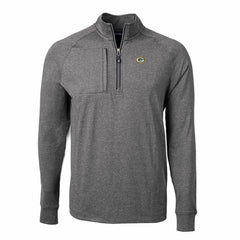 Green Bay Packers Cutter & Buck Big & Tall Adapt Eco Knit Quarter-Zip Pullover Top Heather Black - NFL