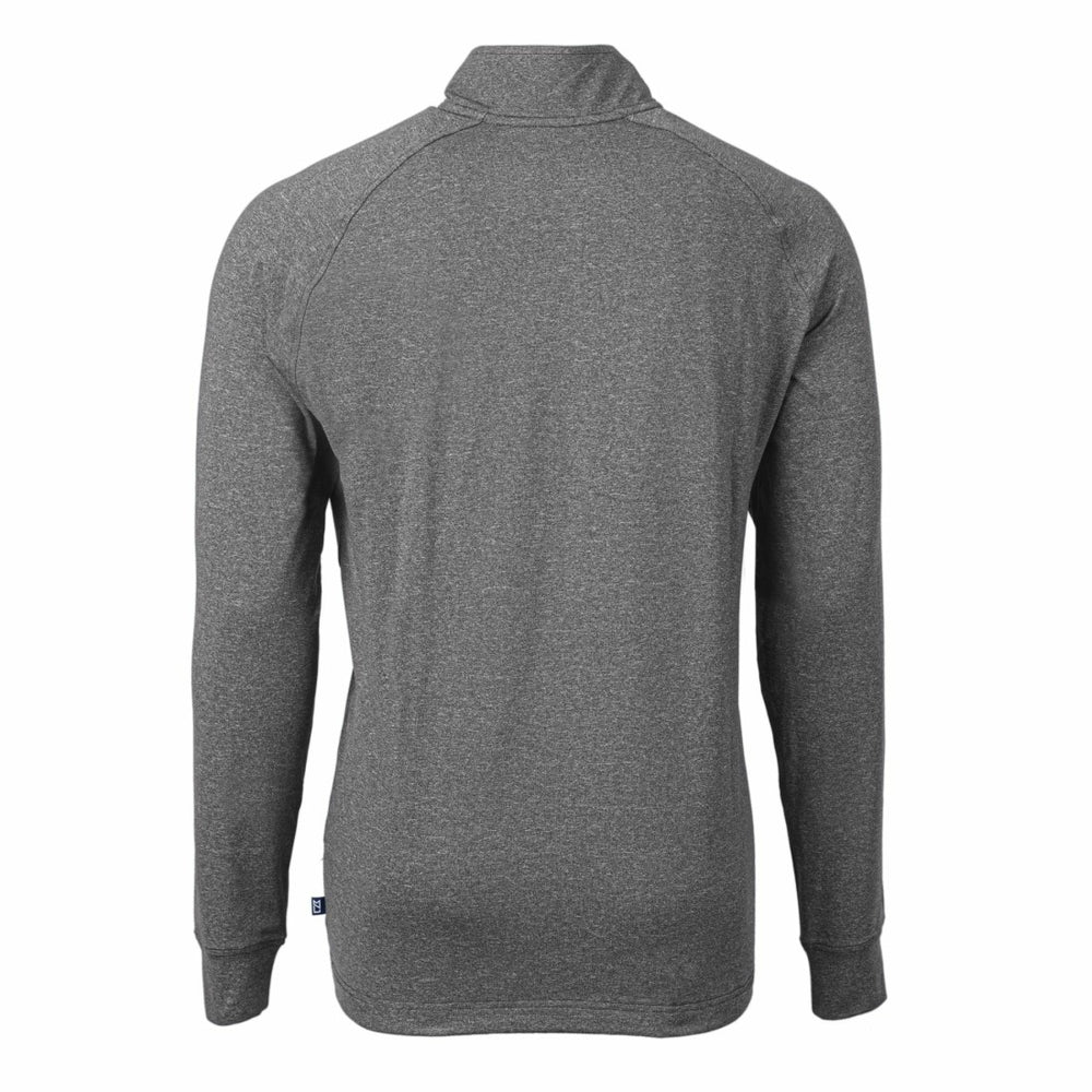 Green Bay Packers Cutter & Buck Big & Tall Adapt Eco Knit Quarter-Zip Pullover Top Heather Black - NFL