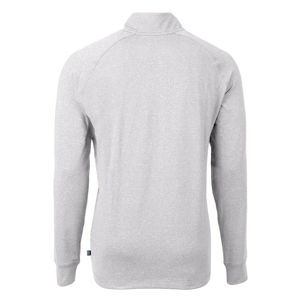 Minnesota Vikings Cutter & Buck Big & Tall Adapt Eco Knit Quarter-Zip Pullover Top Heather Gray - NFL