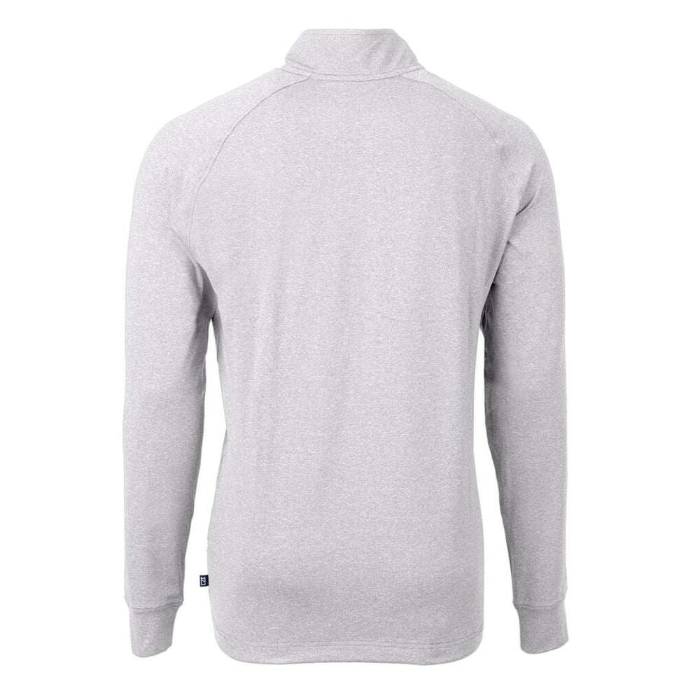 Minnesota Vikings Cutter & Buck Big & Tall Adapt Eco Knit Quarter-Zip Pullover Top Heather Gray - NFL
