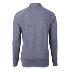 Minnesota Vikings Cutter & Buck Big & Tall Adapt Eco Knit Quarter-Zip Pullover Top Heather Navy - NFL