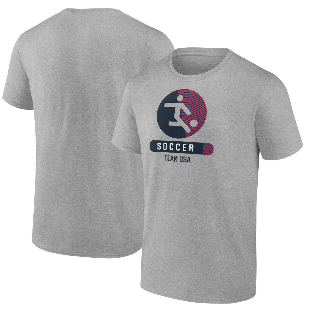 US Soccer Radiating Victory T-Shirts - Heather Gray