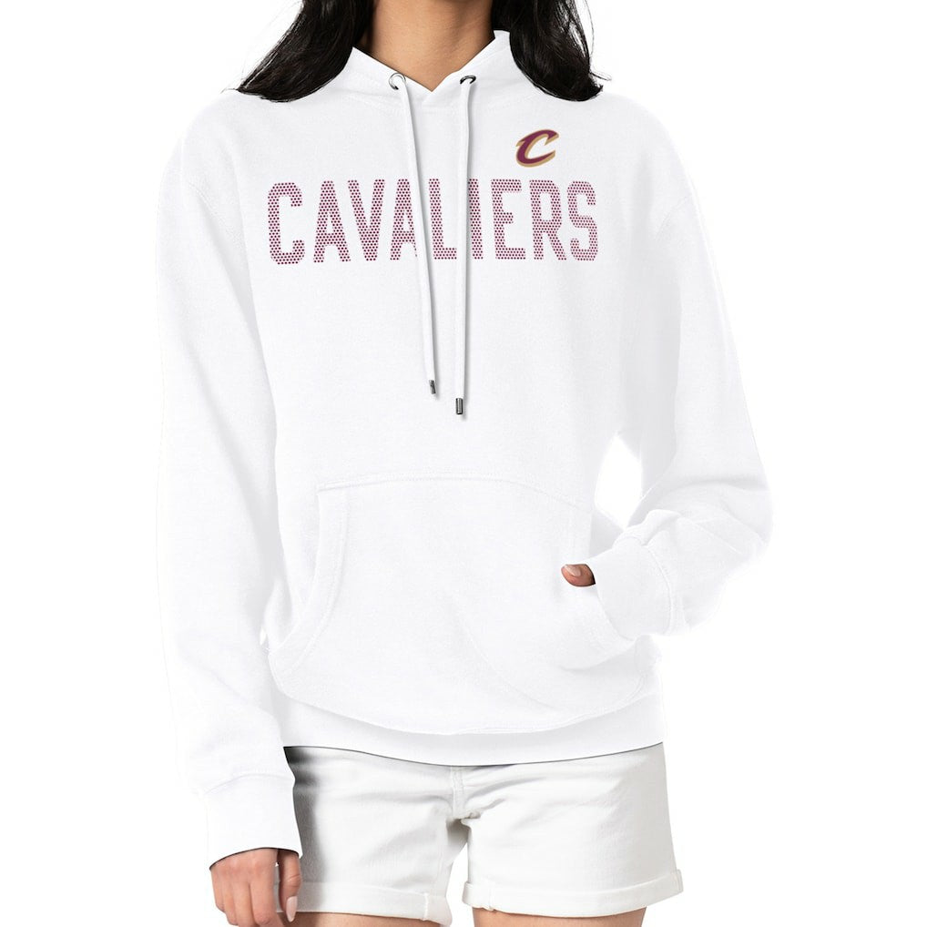 NBA - Cleveland Cavaliers G-III 4Her by Carl Banks Women's Dot Print Pullover Hoodie - White