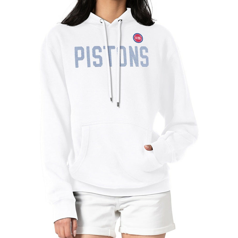 NBA - Detroit Pistons G-III 4Her by Carl Banks Women's Dot Print Pullover Hoodie - White
