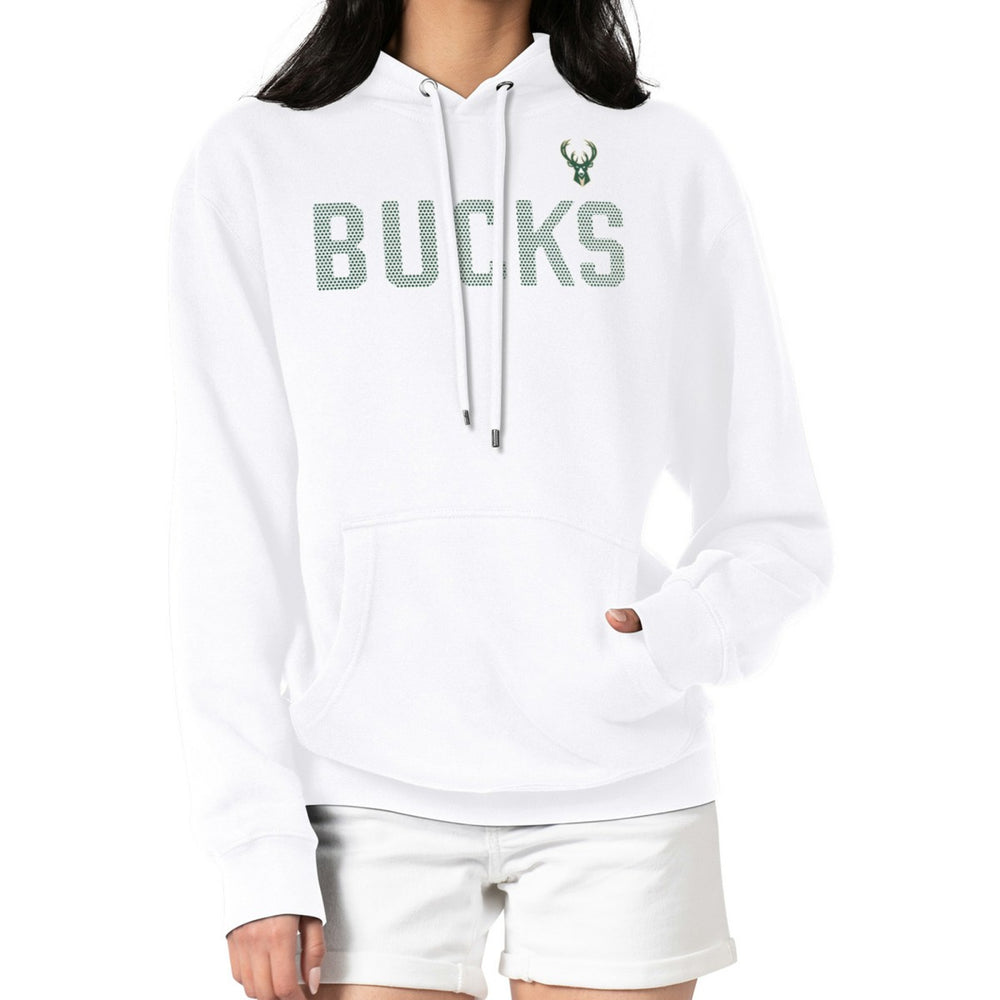 NBA - Milwaukee Bucks G-III 4Her by Carl Banks Women's Dot Print Pullover Hoodie - White